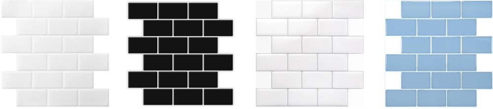 Subway Tile Peel and Stick Backsplash (White) dimensions and specifications