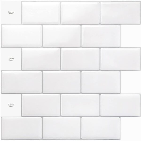 buy bright white subway tile peel and stick backsplash online